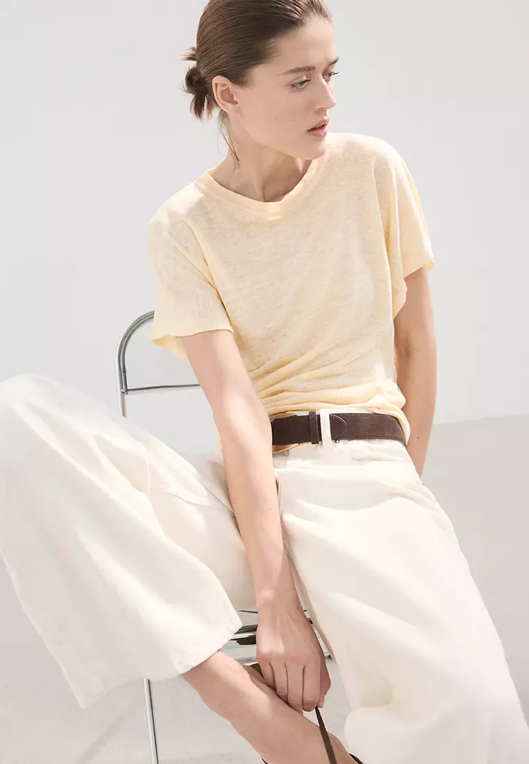 Short-Sleeved Linen T-Shirt