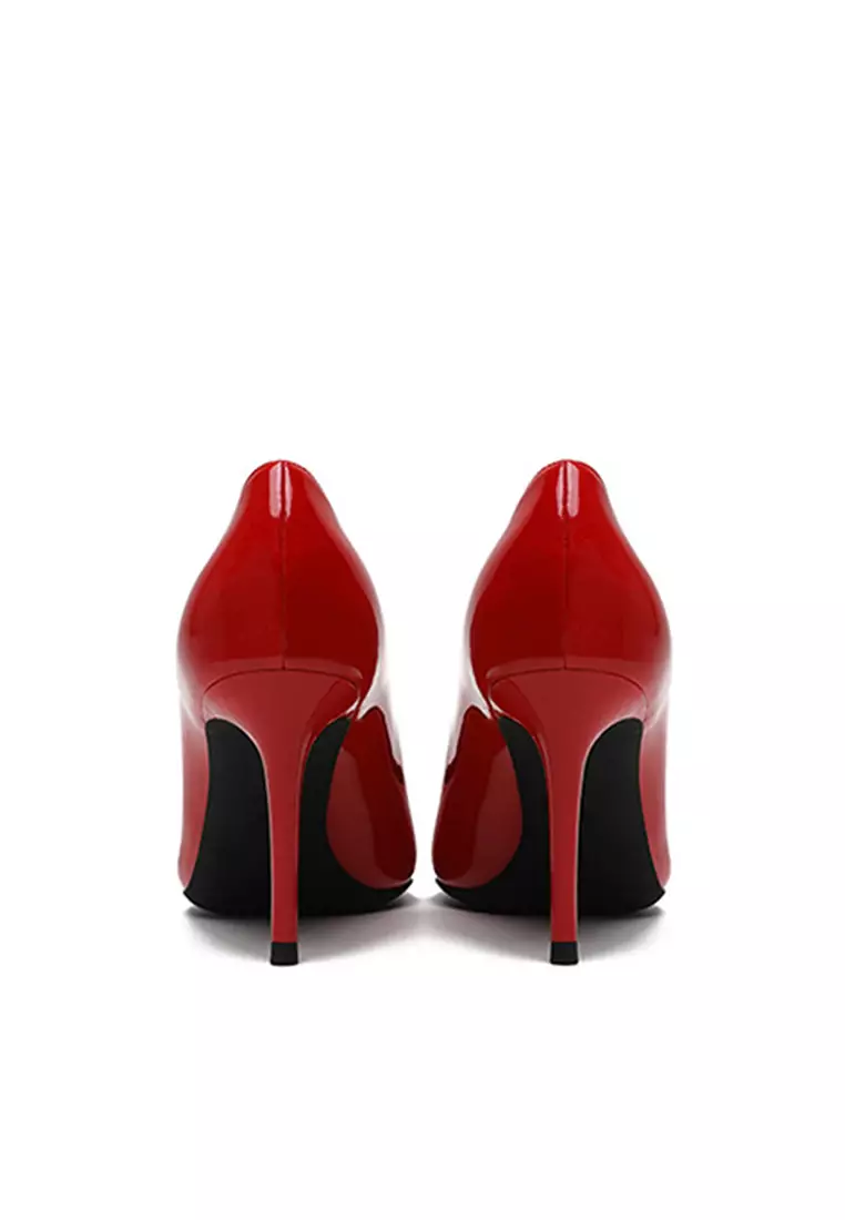 8CM Patent Pointed High Heel Shoes HZL180