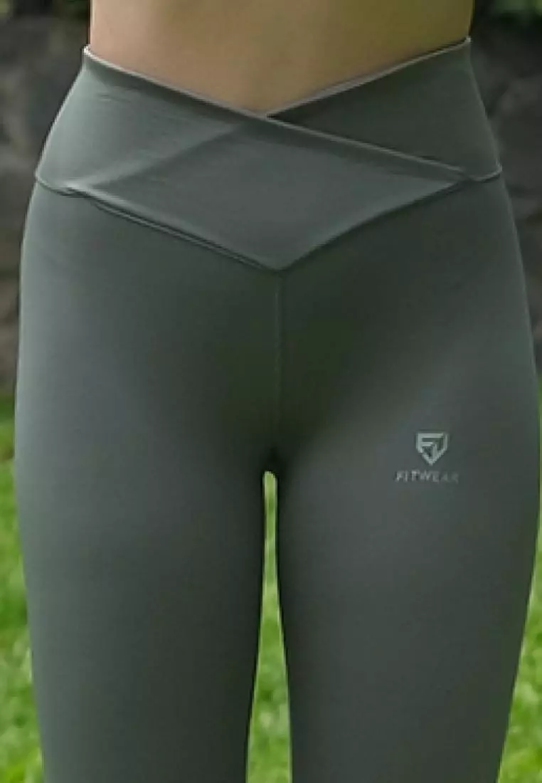 Fitwear - Aelo Yoga Sports Legging - YOGA SAGE DRYFIT