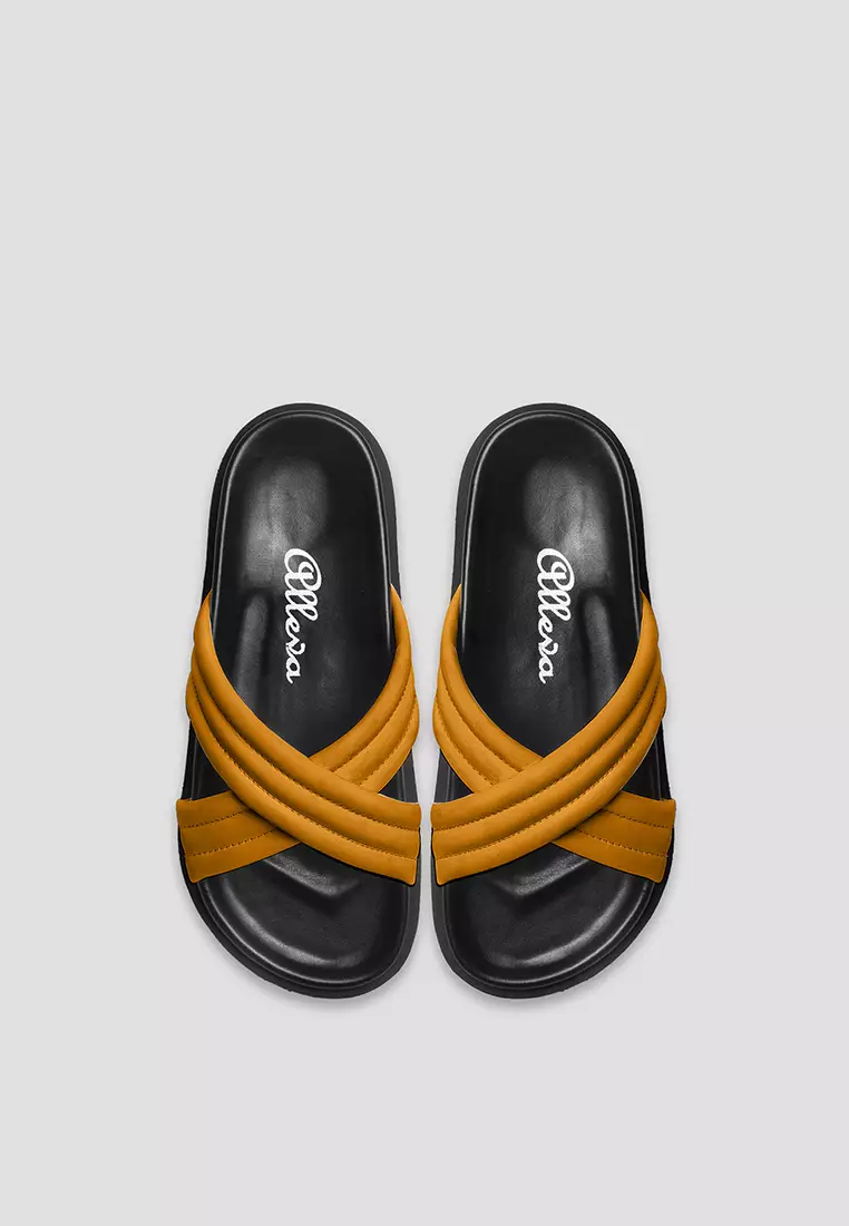 Alice Tan Slide Sandals