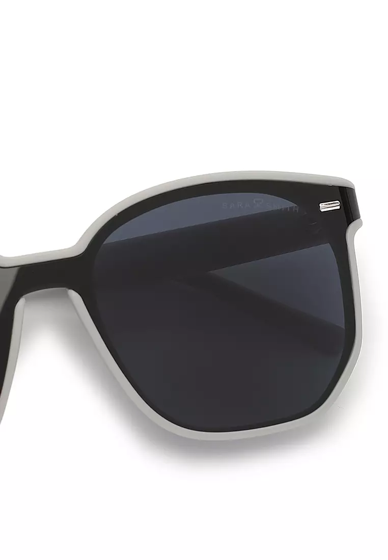 Unisex Fashion Sunglasses - White Mud Grey