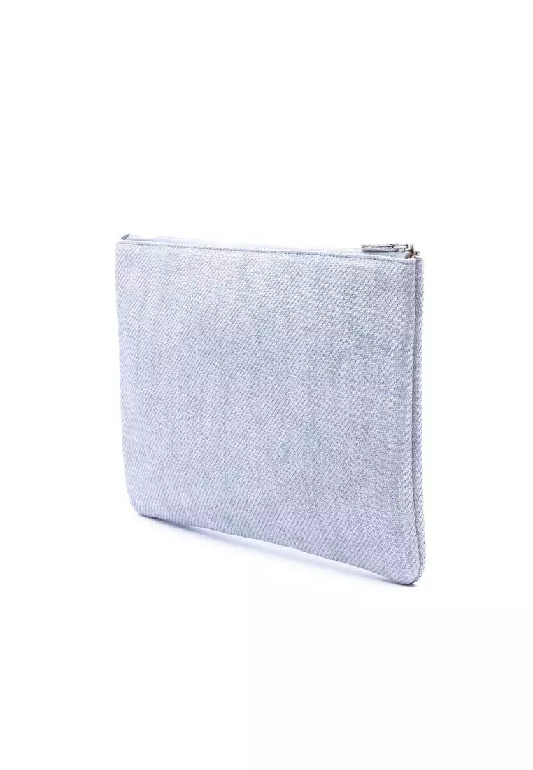 Pre-Loved Chanel Large Canvas Deauville O Case Clutch