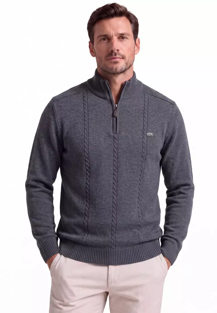 Buy Twenty Eight Shoes Quarter Zip Twist Knot Jacquard Pullover AX
