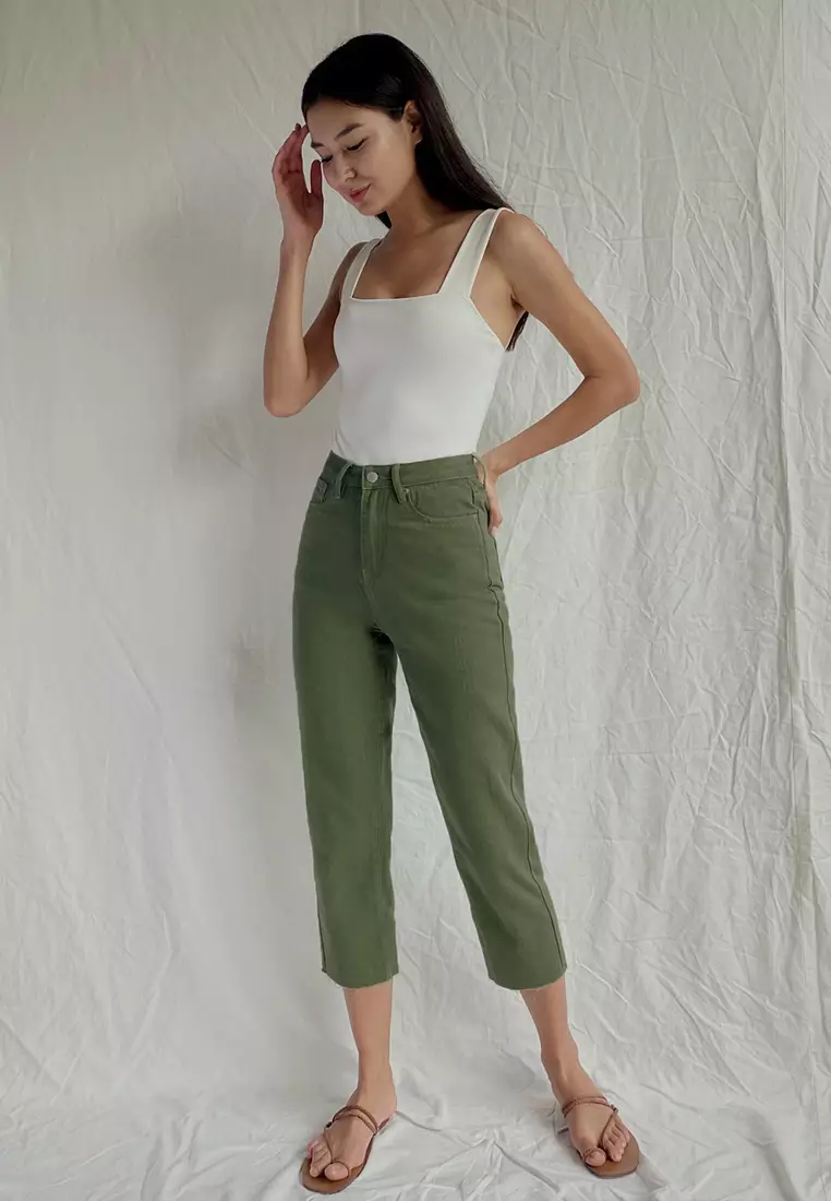 Aurelie High rise Straight Crop Jeans