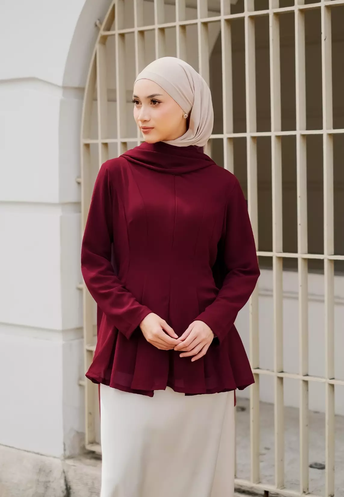 Adeline Blouse - Maroon