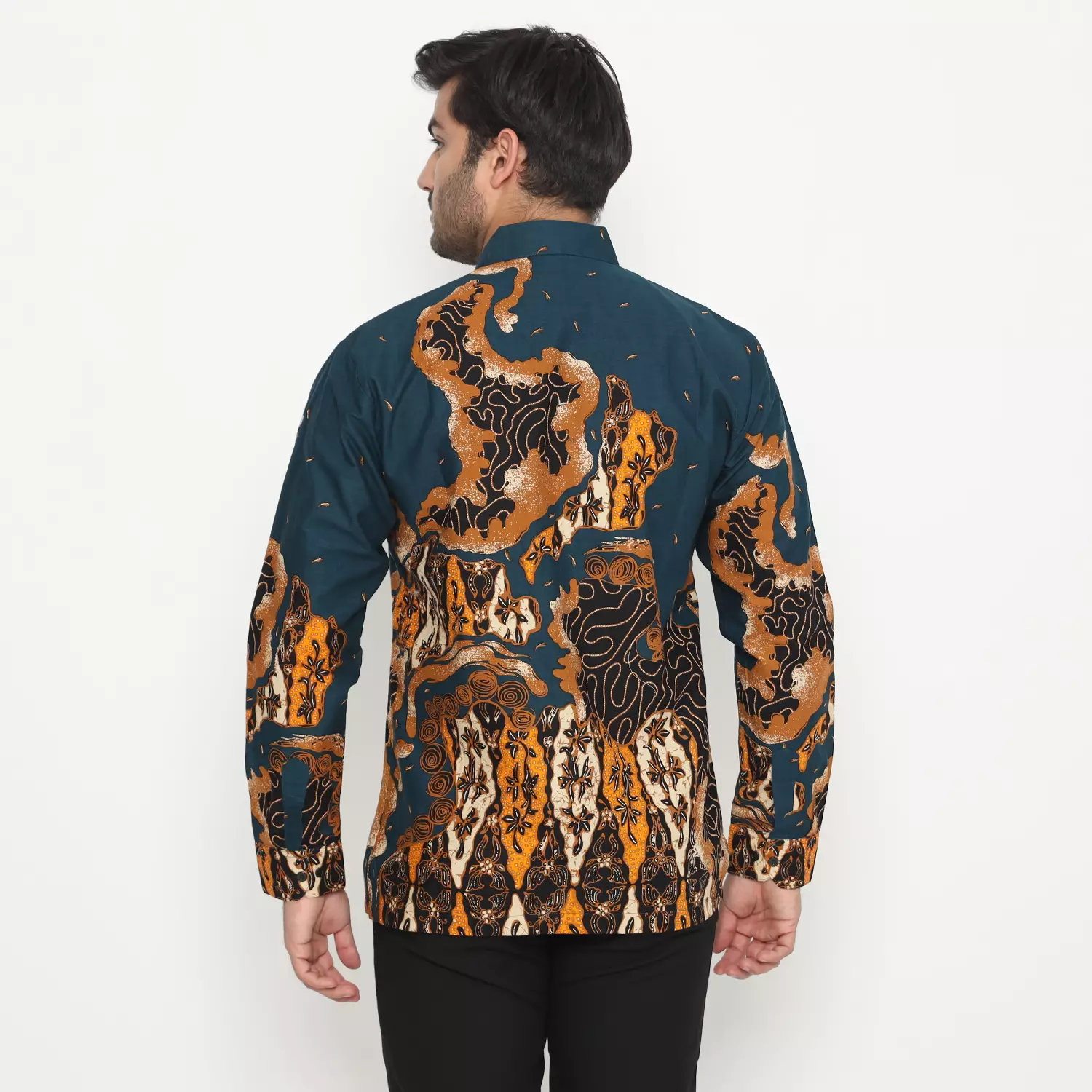 Welagar Blue - Kemeja Batik Pria Lengan Panjang