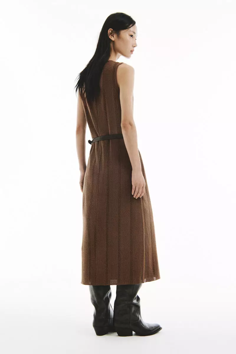 Textured-knit dress