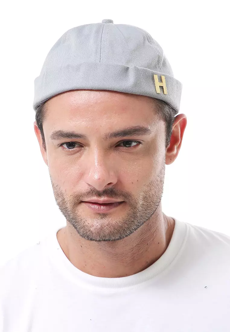 Kai Topi Peci Miki Hat Polos Pria Wanita Uniqe Design Material Cotton ORIGINAL - Light Gray