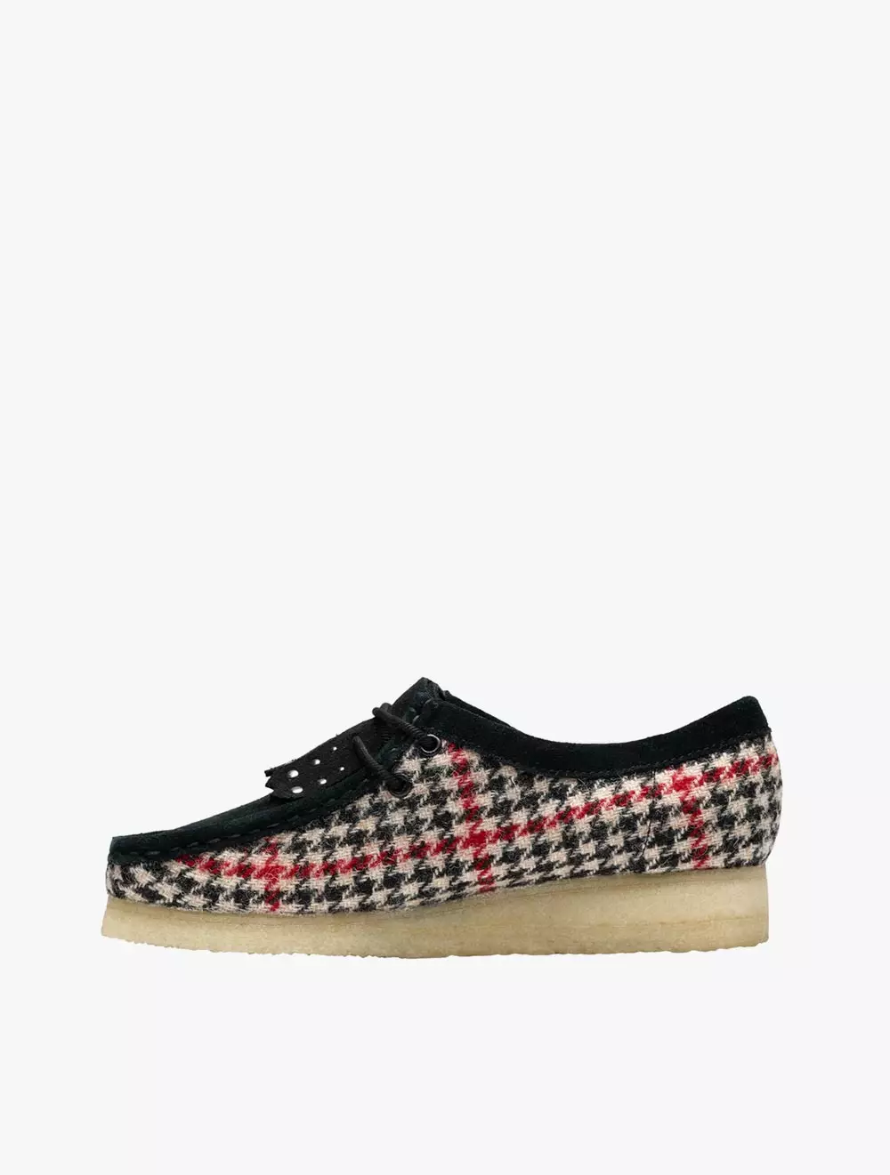 Clarks Wallabee. Black TweedCombi