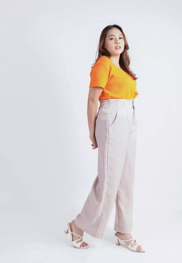plus size rachel pants nude pink