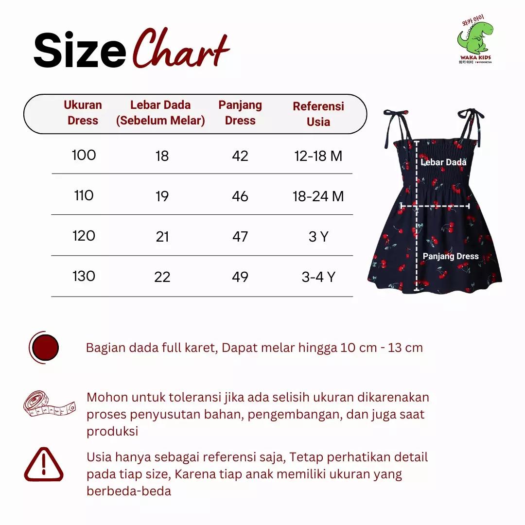 Wakakids Dress Anak Perempuan Tanpa Lengan Tali Ikat Pundak Katun Dada Full Karet Motif Daisy Black 4419 FK Venrz