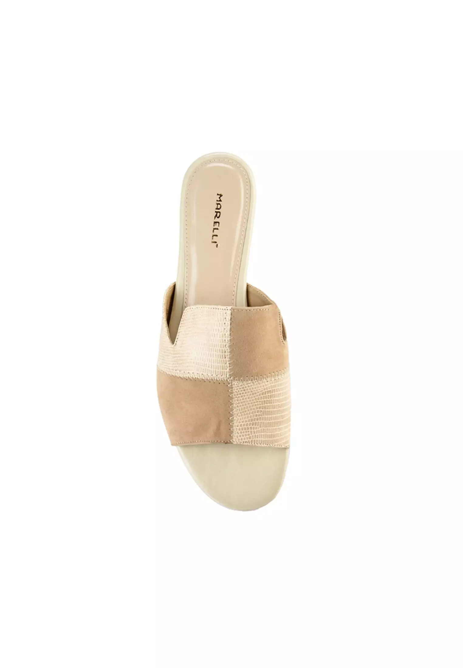 Tulip Sandal wanita Flat Slip On - Cream