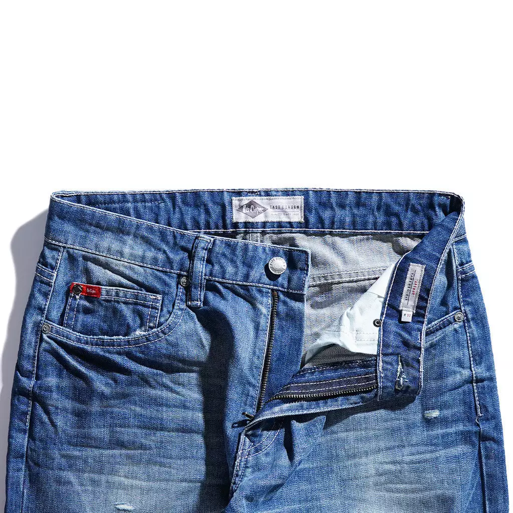 Lee Cooper Tapered Fit Jeans Arthur Repaired Light Blue