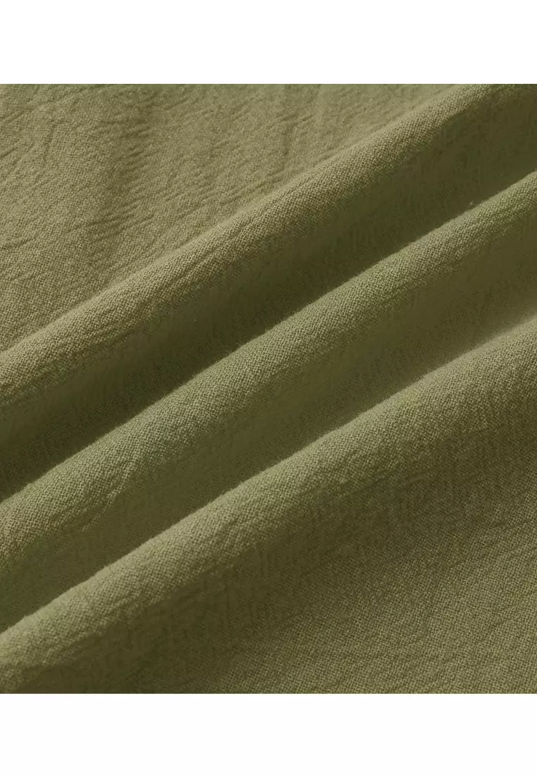 Loose Square-neck Linen Shirt YL-SKD01