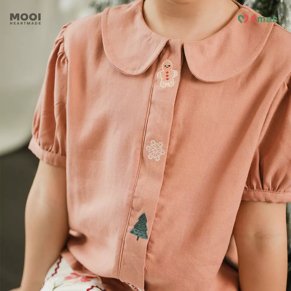 Mooi Atasan Anak Perempuan Adeline Top - Rose