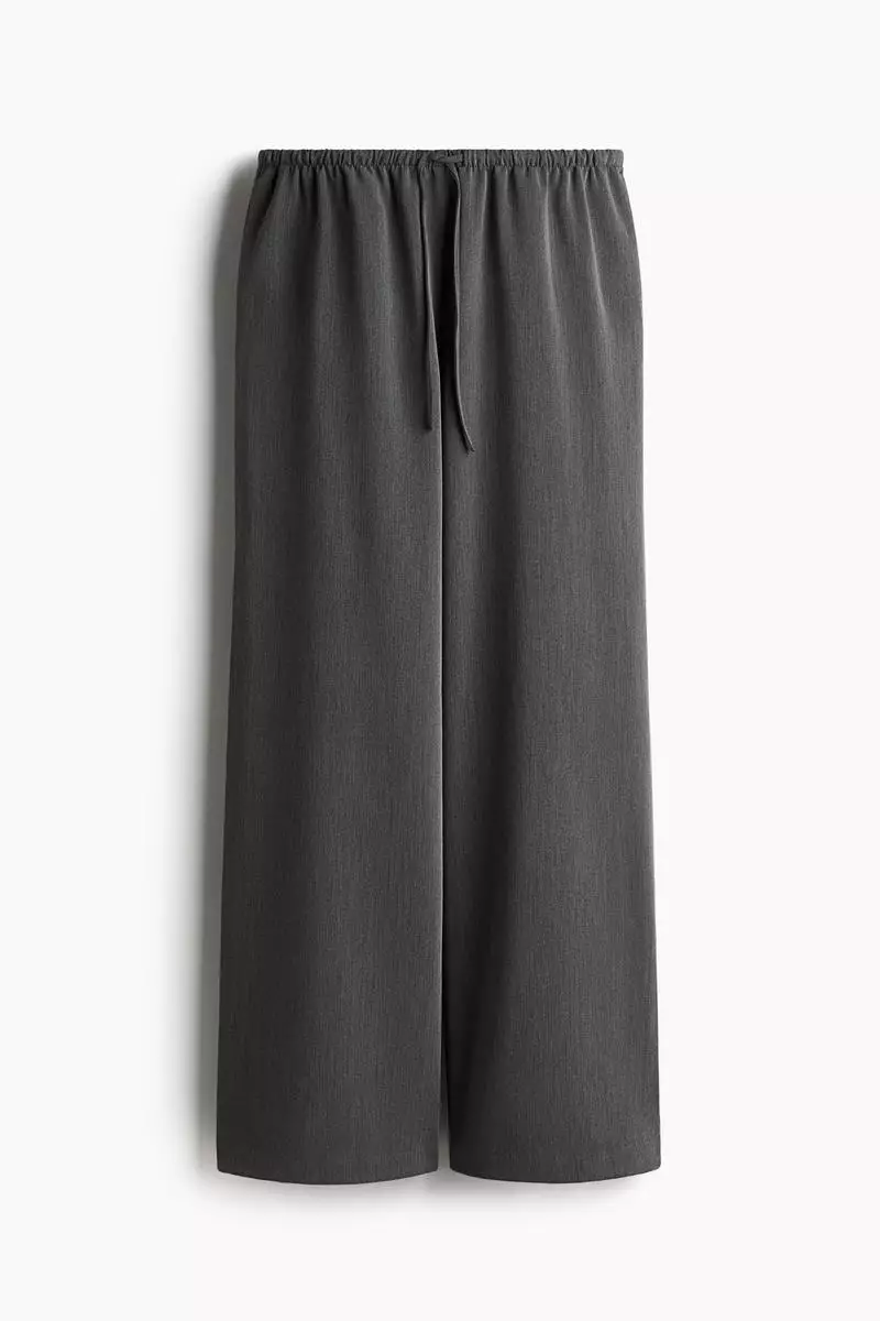 Twill drawstring trousers