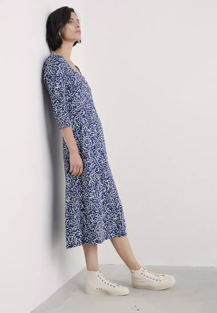 Seasalt Cornwall Navy 3/4 Secret Cove Dress