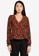 Vero Moda red and orange Salina Long Sleeves Cropped Blouse D109CAA083C8D2GS_1