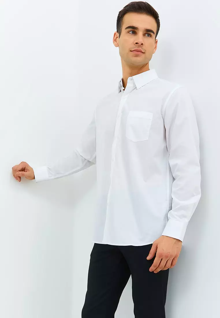 Jobb Doric Kemeja Pria Lengan Panjang Regular Fit Putih