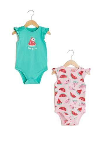 LC Waikiki pink Baby Girl Body With Snap Fastener 2 Pack 7A043KA3262C30GS_1