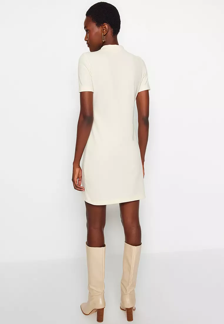 A-Line Formal Knitwear Mini Dress