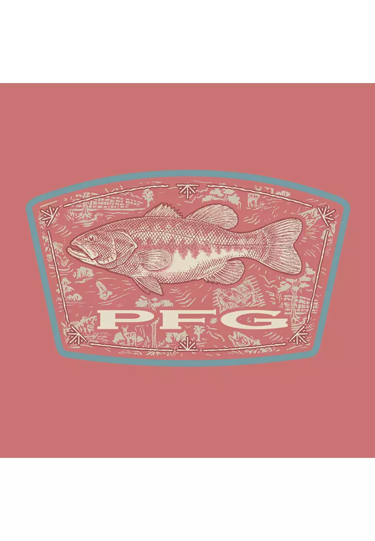 Columbia PFG Uncharted™ Ball Cap - Rosewood, Feather Fish