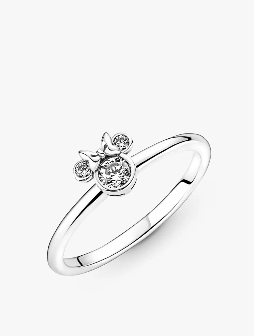 Disney Minnie Mouse sterling silver ring with clear cubic zirconia