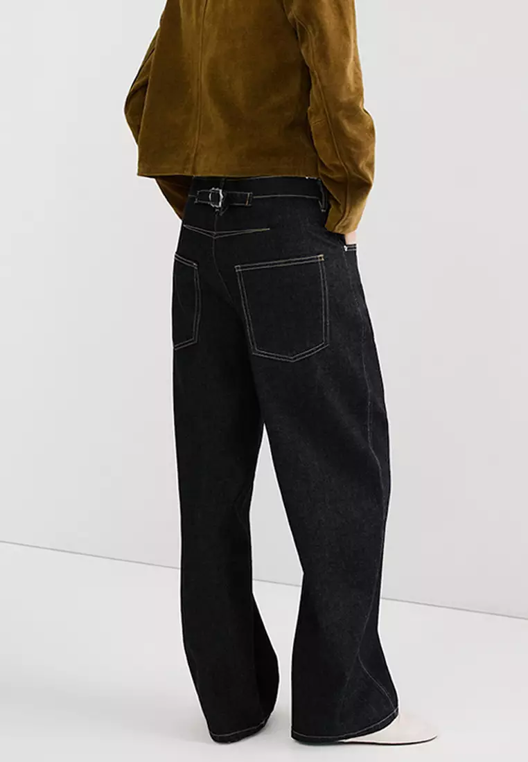 Low-Rise Balloon Jeans