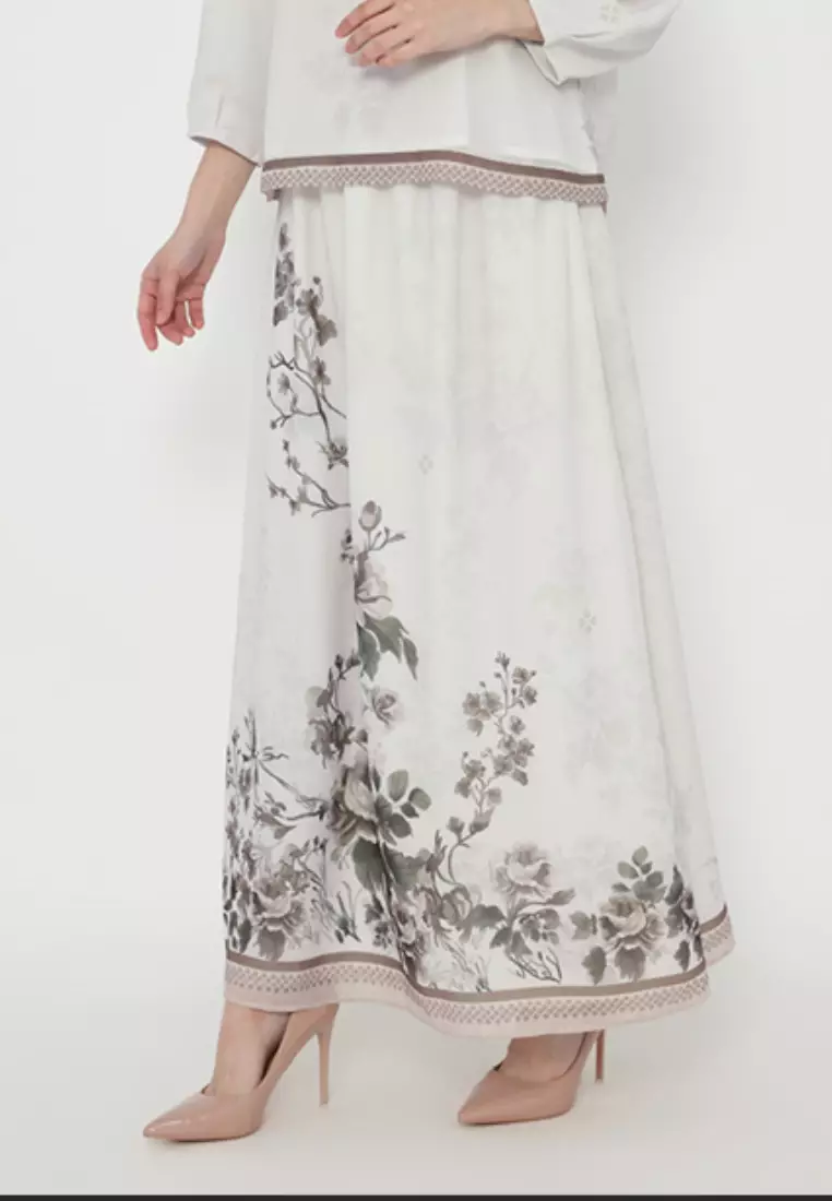 Setelan Wanita Blouse Chiffon & Rok Panjang Motif Floral (Dijual terpisah)| Outfit Formal & Lebaran By Brilliant Girl Warna BLOUSE