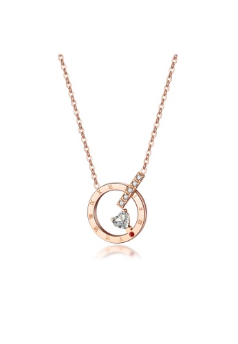 Air Jewellery gold Luxurious Sicily  Heart Necklace In Rose Gold B3E1FACD778784GS_1
