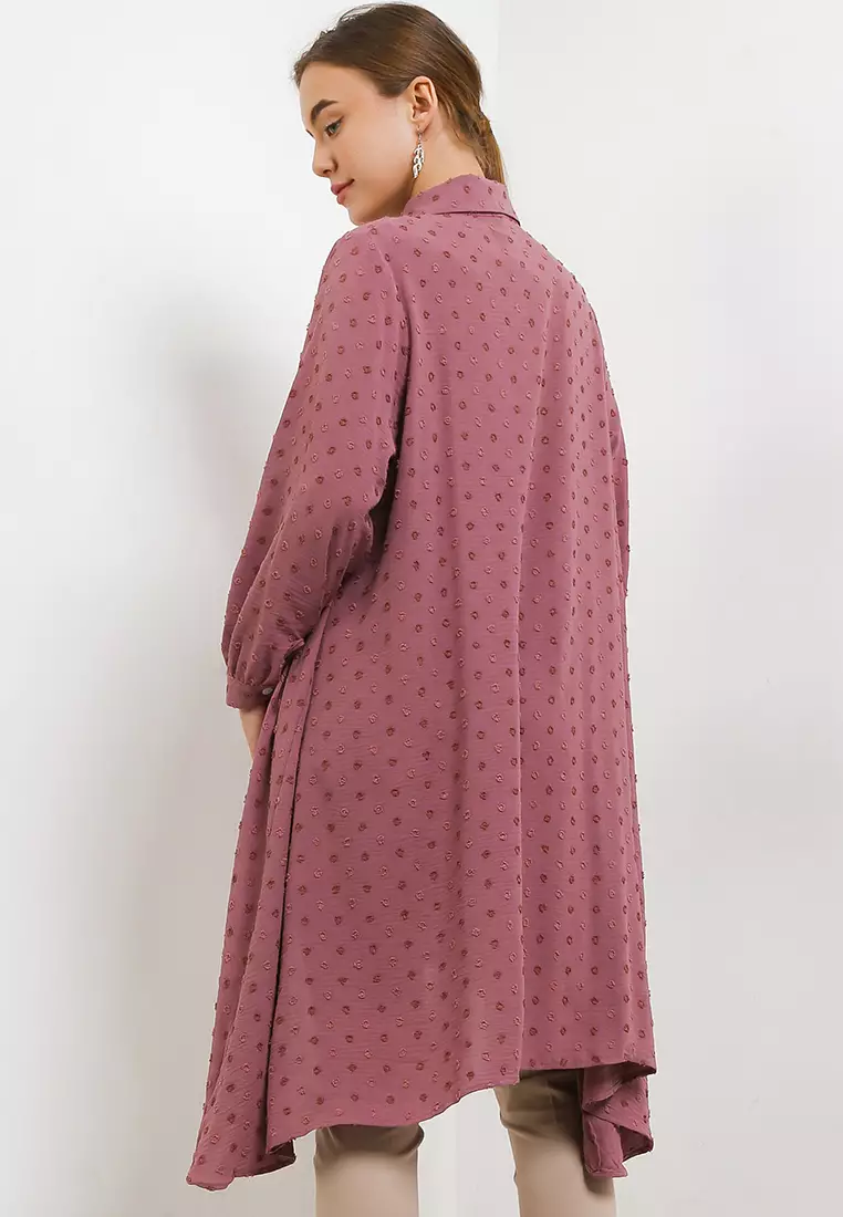 Dotted Hi Lo Shirt Dress