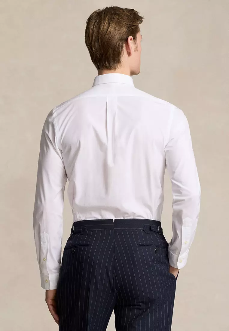 Slim Fit Stretch Poplin Long Sleeve Shirt