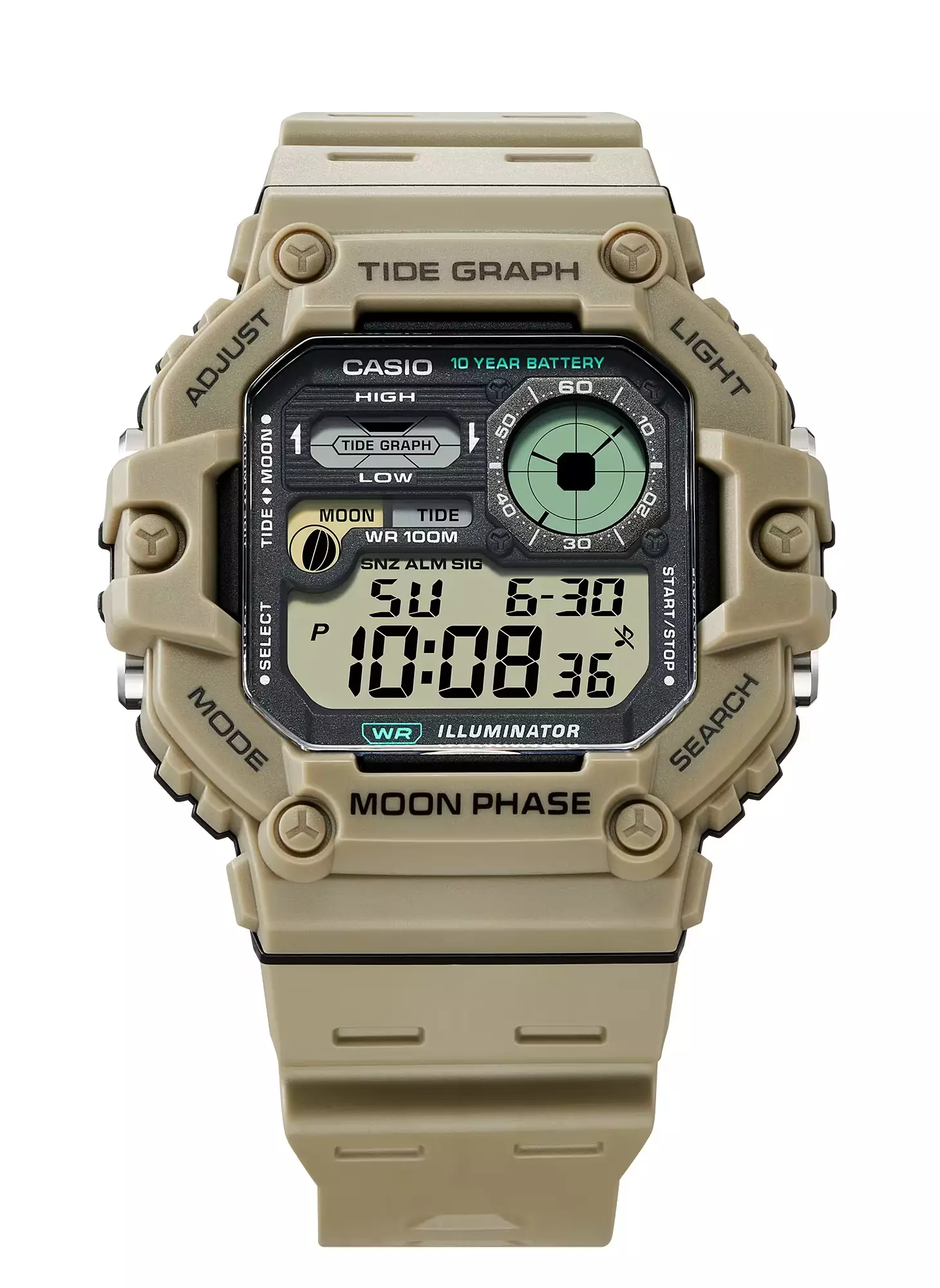Jam Tangan Digital WS-1700H-5A Brown Resin