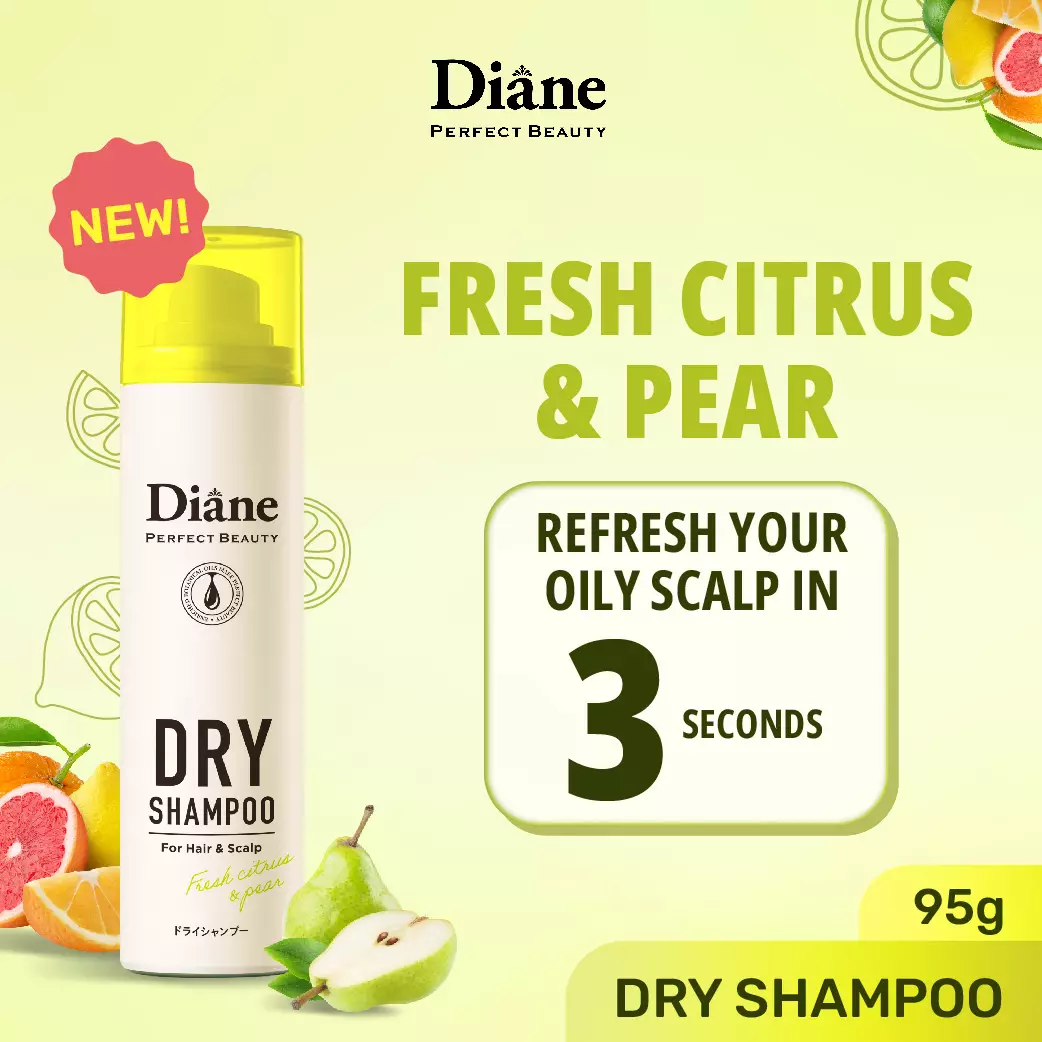 Diane Perfect Beauty Dry Shampoo For Hair & Scalp Fresh Citrus & Pear 95g