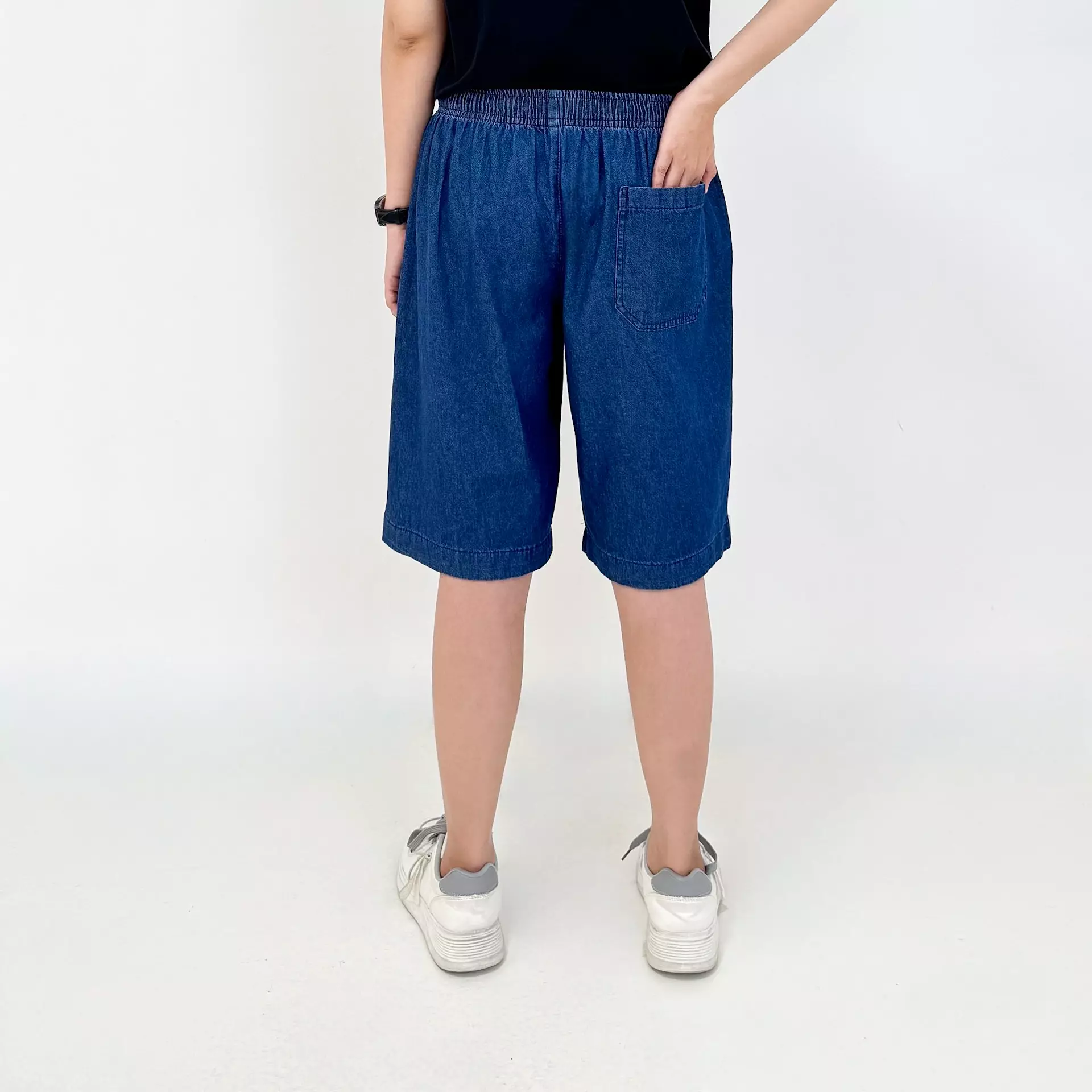 Joey Short Pants Jeans - Celana Pendek Santai Wanita BIRU