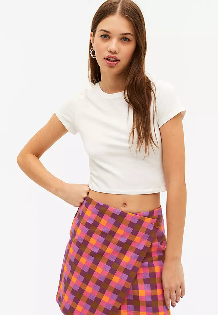 Preppy Buttoned Mini Skirt
