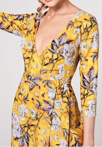 Jual Paper Dolls Printed Wrap Dress Original Zalora Indonesia