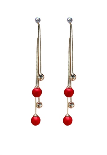 Twenty Eight Shoes red VANSA Opal Ear Pin Earrings VAW-E062063 DCAA8AC4306DA9GS_1