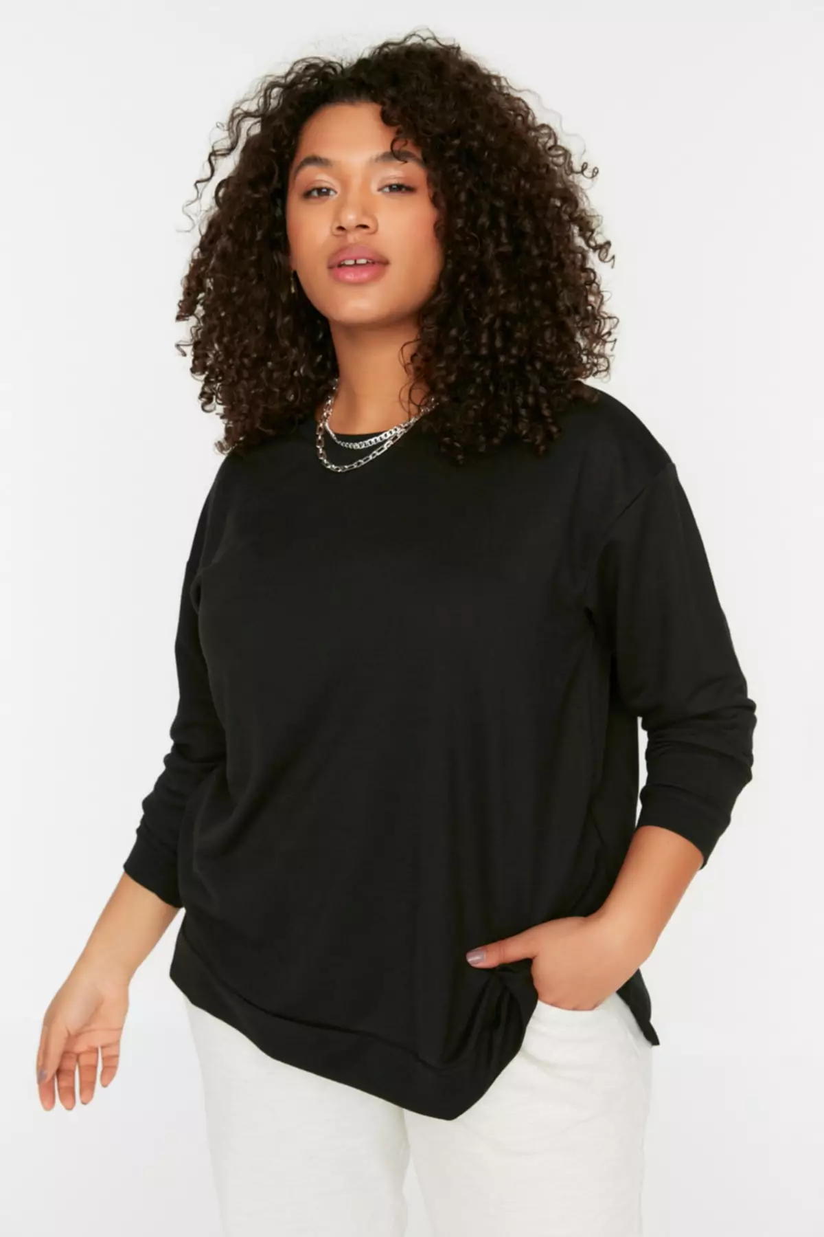 Thin black sweatshirt store