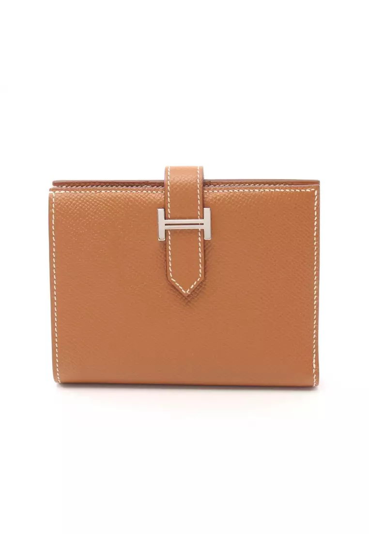 Hermes Bearn Mini Wallet Gold Epsom Gold Hardware in 2023