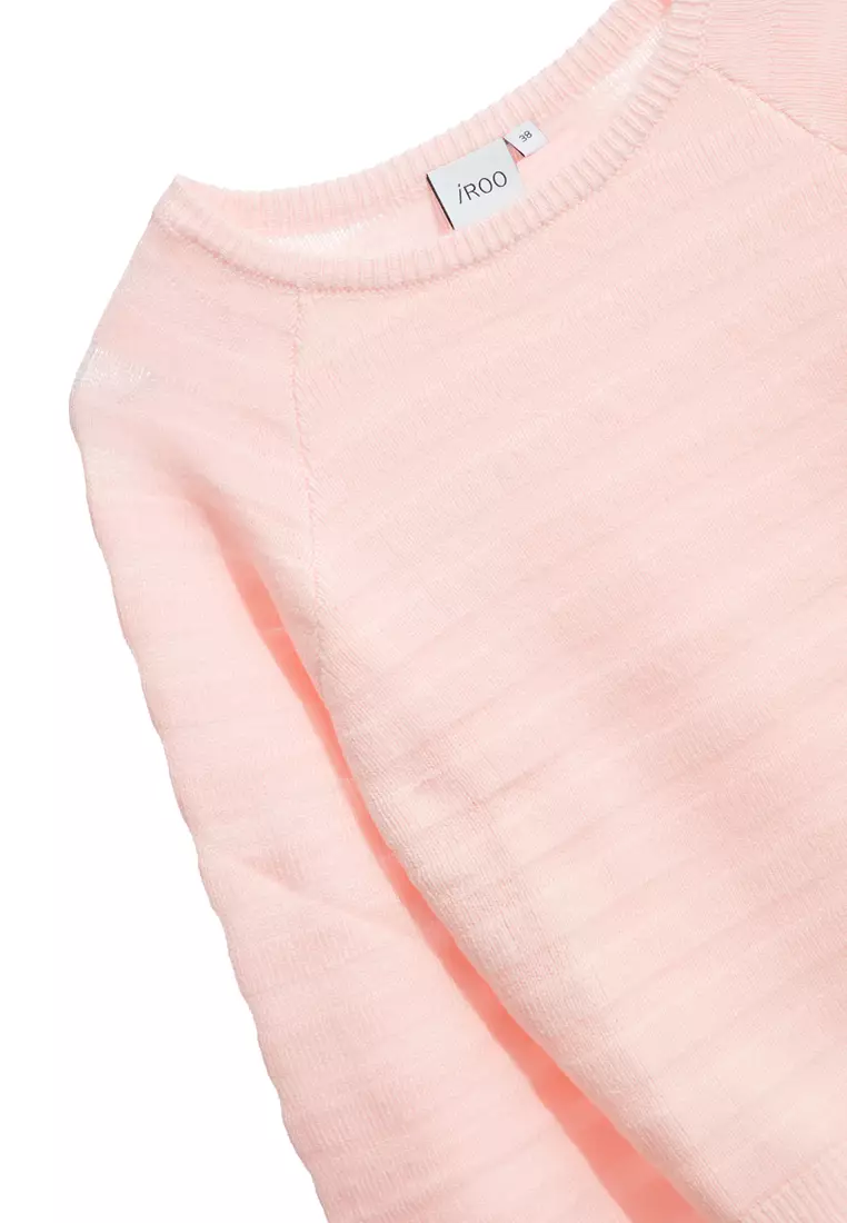 Long Sleeve Pink Knit Top