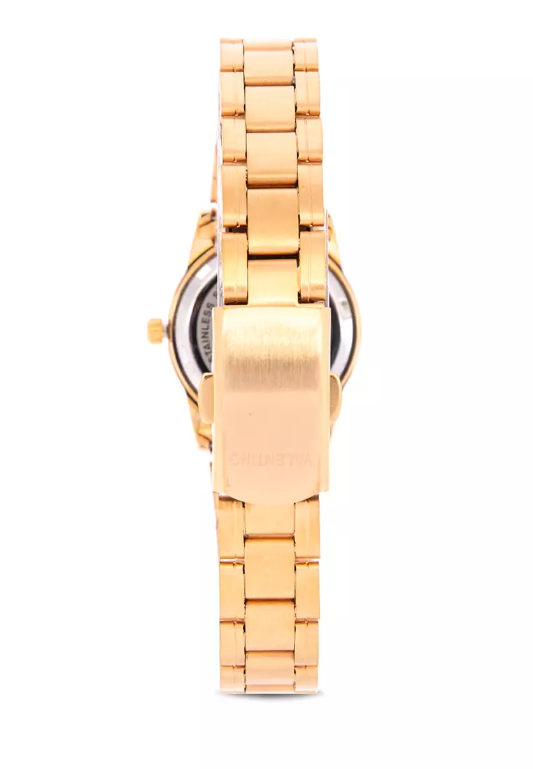 Analog Watch 20122203-Gold - Black Dial