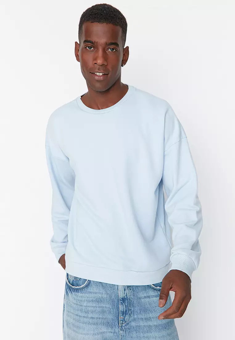 Polyester crew neck sweatshirts hot sale