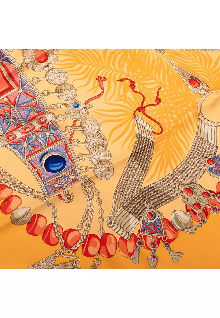 Buy Hermès Pre-Loved Hermès Terres Precieuses Silk Scarf 90 2026
