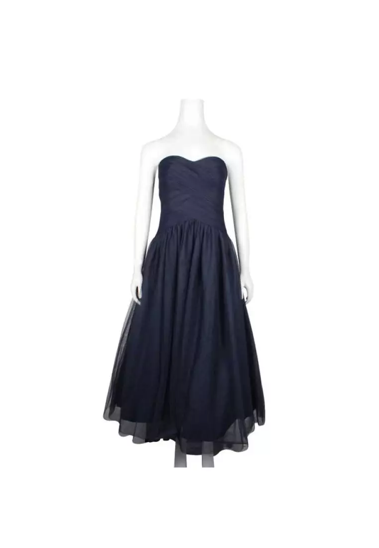 Monique lhuillier navy clearance dress