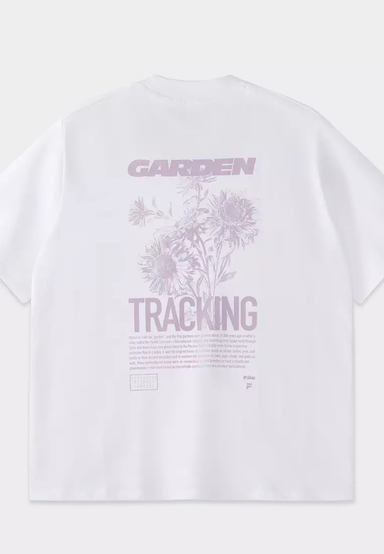 FILA FUSION INLINE URBAN TECH Women Short Sleeve T-shirt (White / Violet)