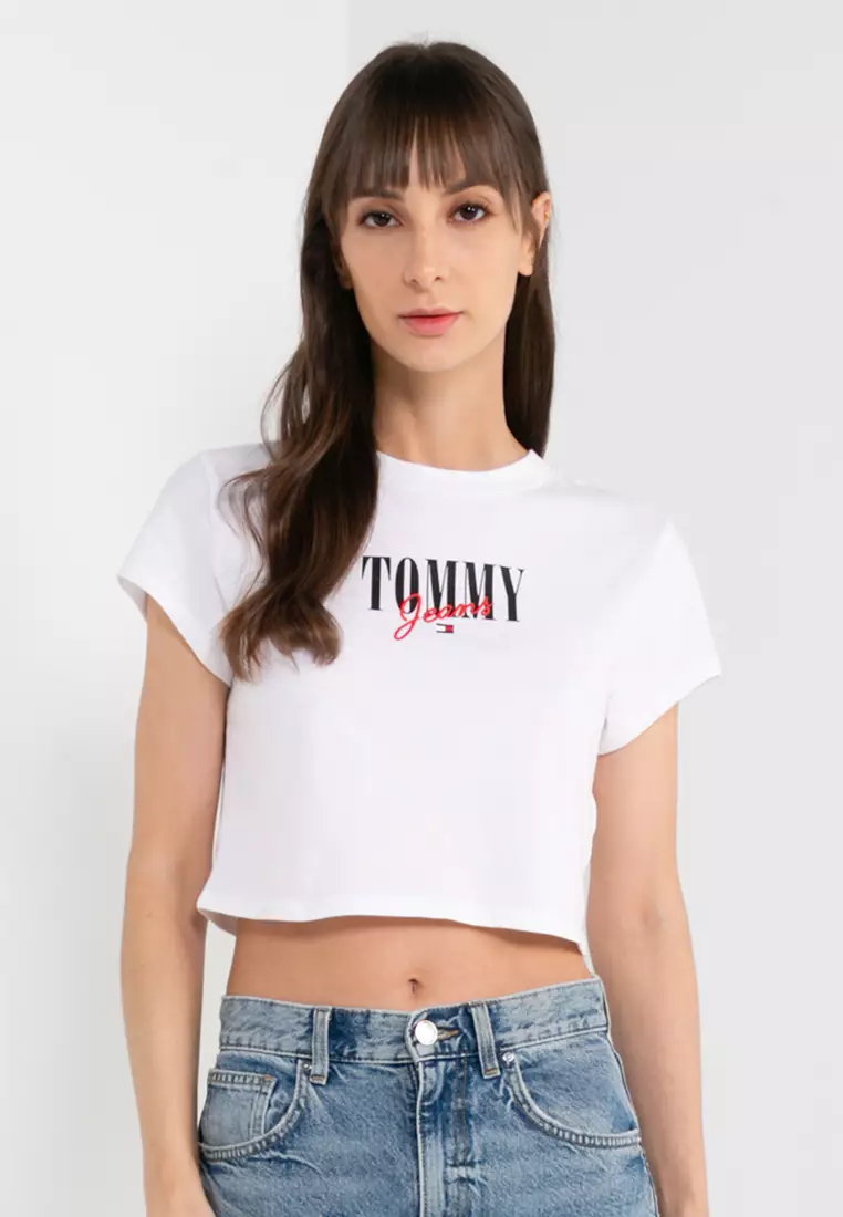 Tommy Hilfiger Baby Crop Essential Logo 1 Short Sleeve - Tommy Jeans 2024 |  Buy Tommy Hilfiger Online | ZALORA Hong Kong