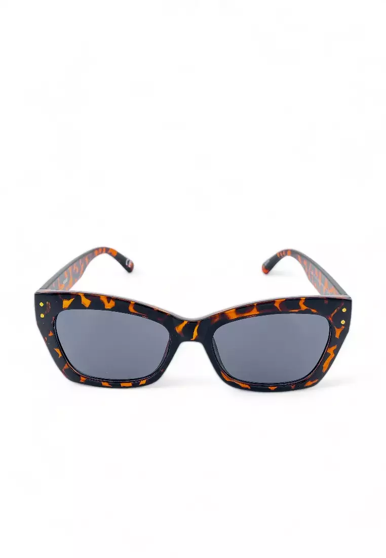 Women's Cat Eye Frame Brown Plastic UV Protection Sunglasses SUNSC2520608