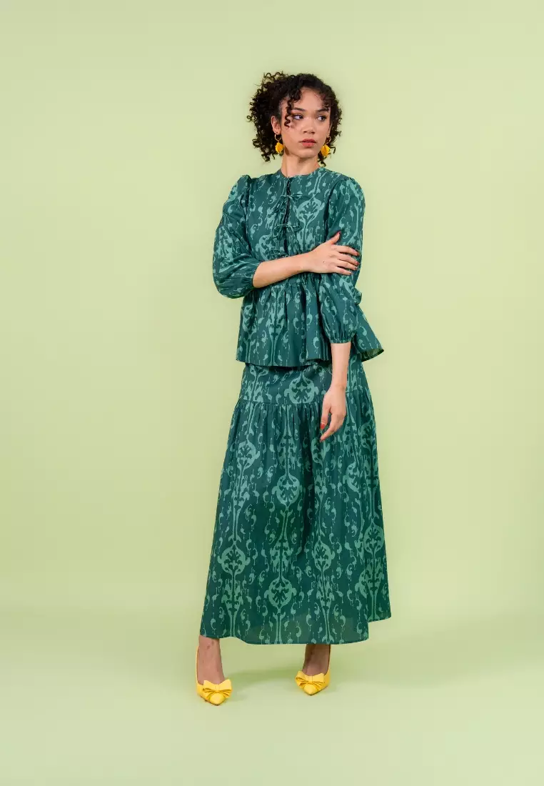 Bayu Somerset Tallulah Set Ribbon - Emerald Green