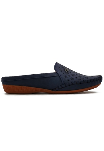 POLO HILL navy POLO HILL Ladies Slip On Mules Shoes DD272SH40A9EE0GS_1